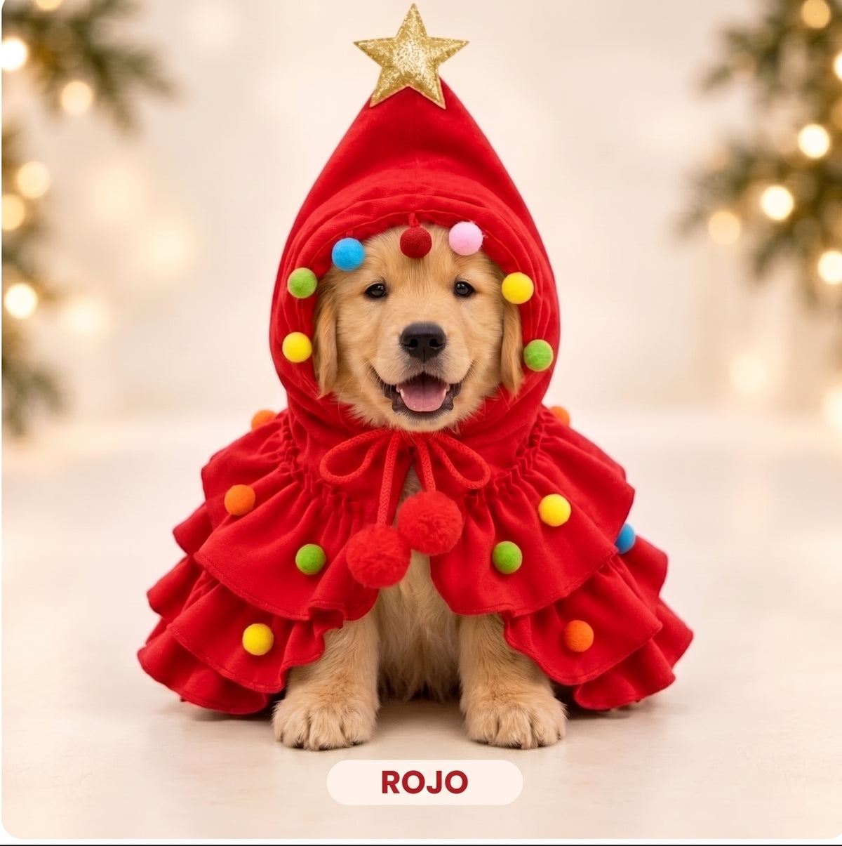 Capa de Árbol de Navidad para Perros y Gatos