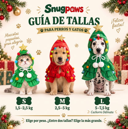 Capa de Árbol de Navidad para Perros y Gatos